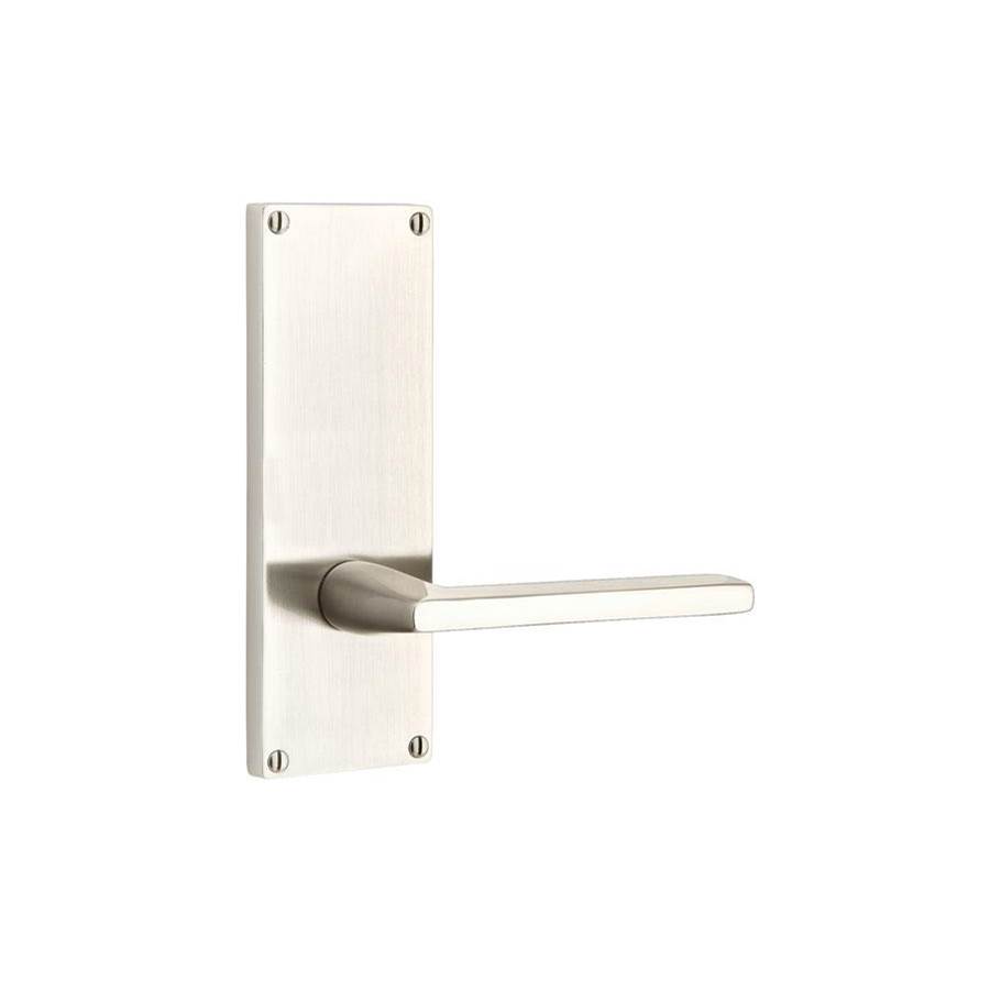 Emtek Dummy Pair, Sideplate Locksets Modern Non-Keyed 7'', Breslin Lever, US19