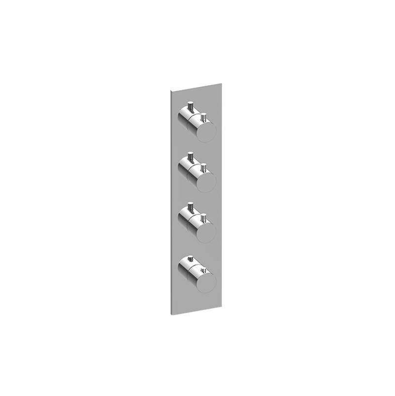 Graff M-Series Square 4-Hole Trim Plate with Round Handles (Vertical Installation)