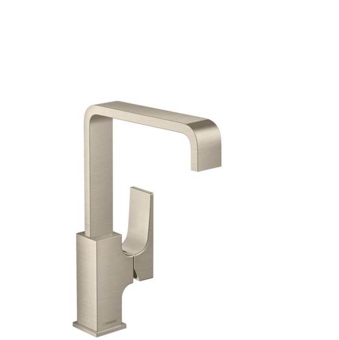 Hansgrohe Metropol Single-Hole Faucet 230 with Lever Handle and Swivel Spout, 1.2 GPM in Brushed Nickel