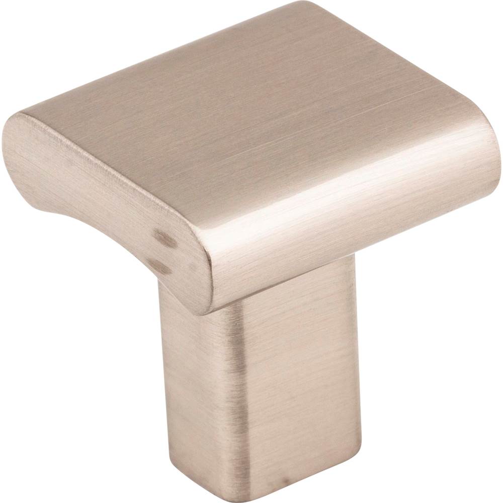 Hardware Resources 1'' Overall Length Satin Nickel Square Park Cabinet Knob