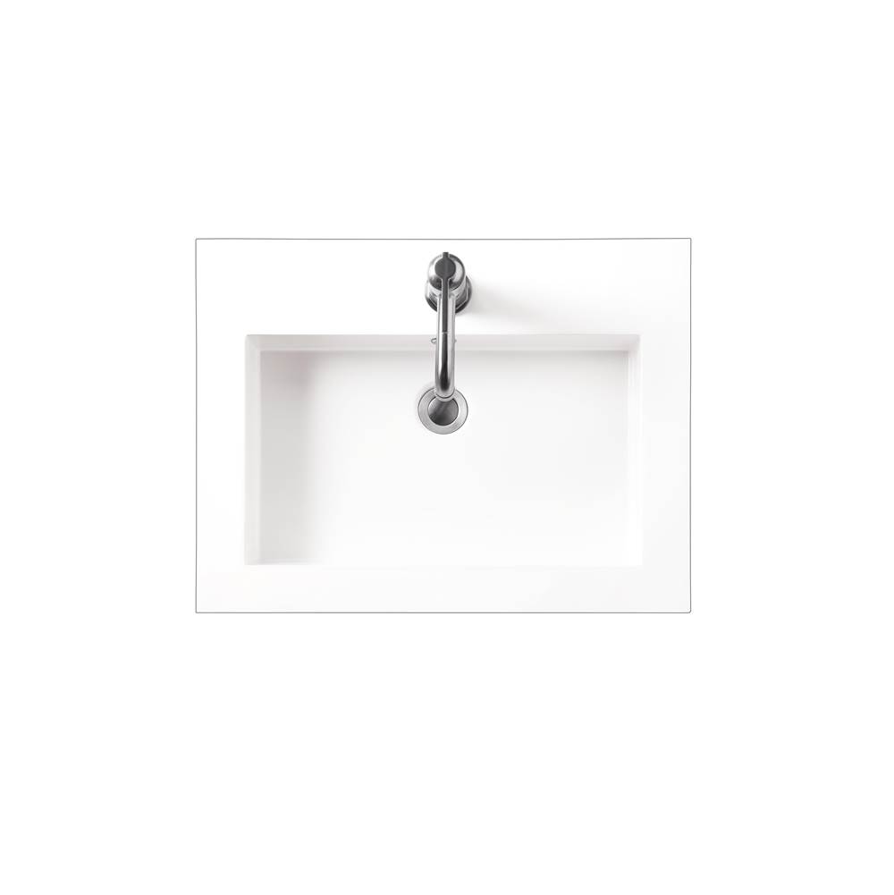 James Martin Vanities Composite Countertop 23.6'' W x 18.1'' D  Sink, White Glossy