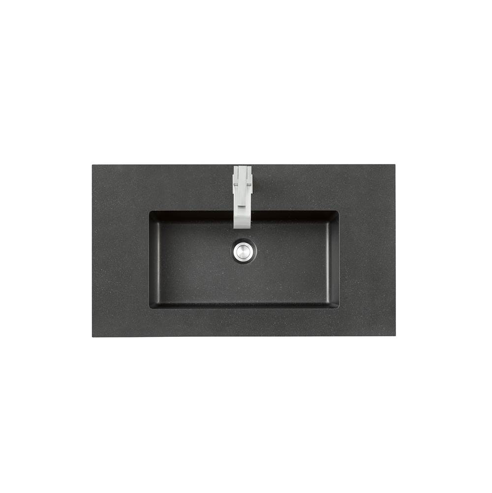James Martin Vanities 31.5'' Single Sink Top, Charcoal Black