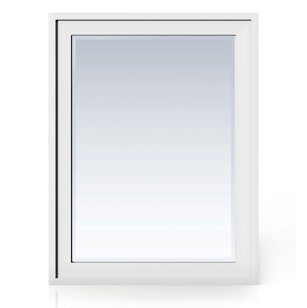 James Martin Vanities Addison 30'' Rectangular Mirror, Glossy White