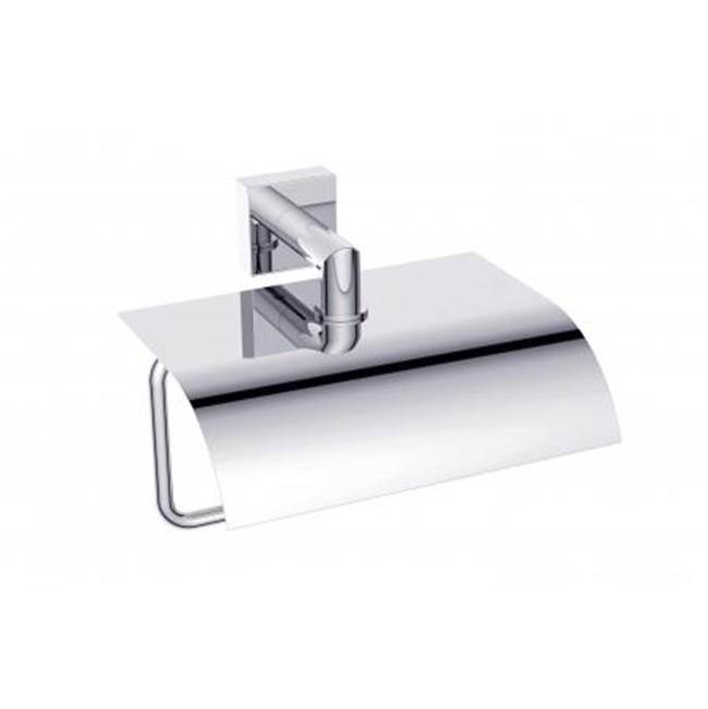 Kartners MADRID - Classic Toilet Paper Holder with Cover-Matte Black