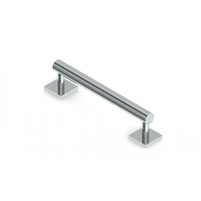 Kartners 9400 Series 42-inch Round Grab Bar with Square Rosettes 35mm-Polished Nickel