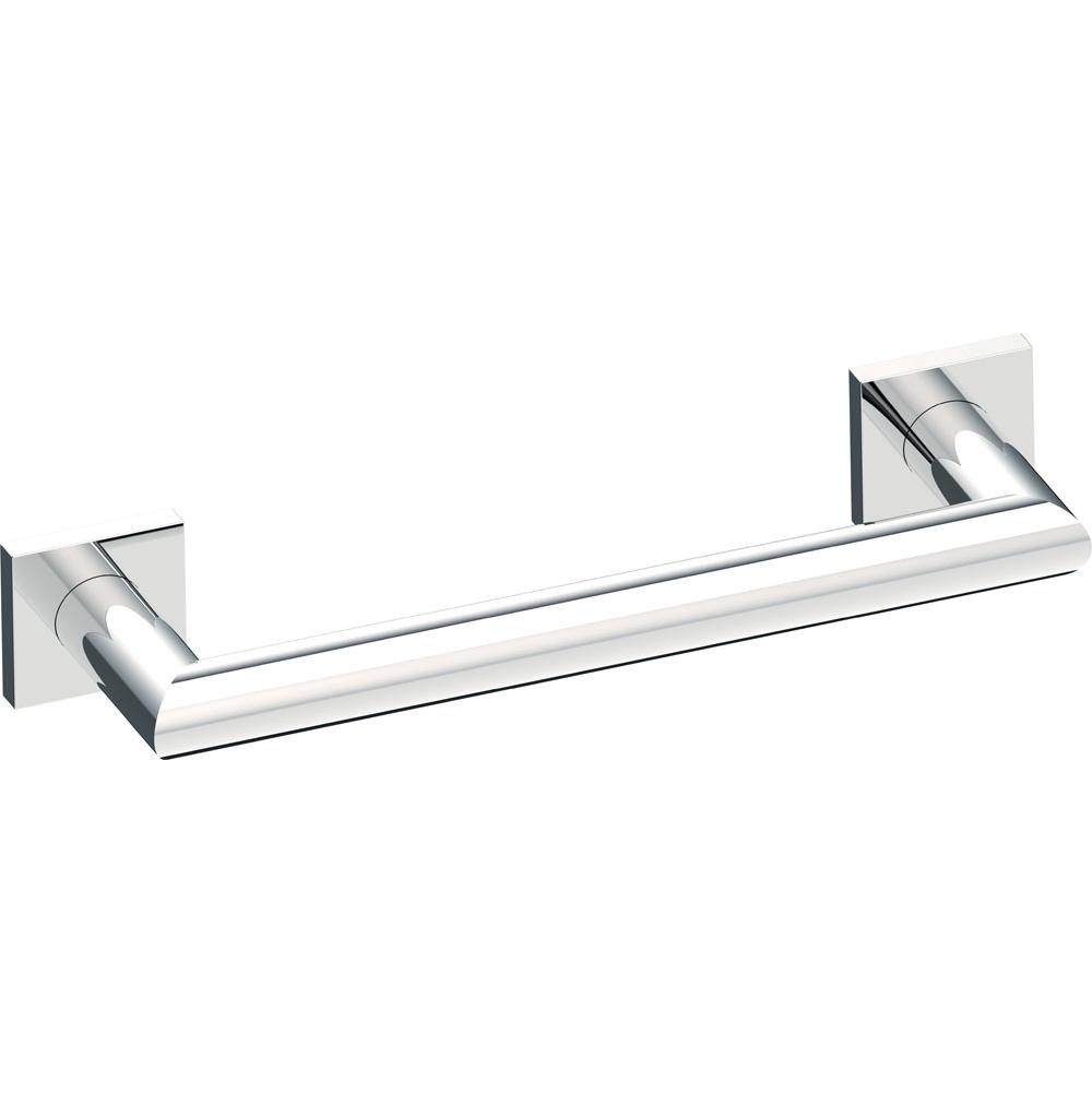 Kartners 9600 Series 42-inch Mitered Grab Bar with Square Rosettes-Brushed Chrome