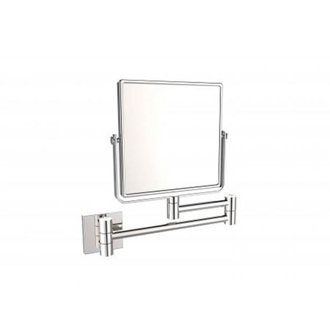 Kartners Mirror - 6-inch x 6-inch Square Wall Mounted Mirror-Polished Chrome