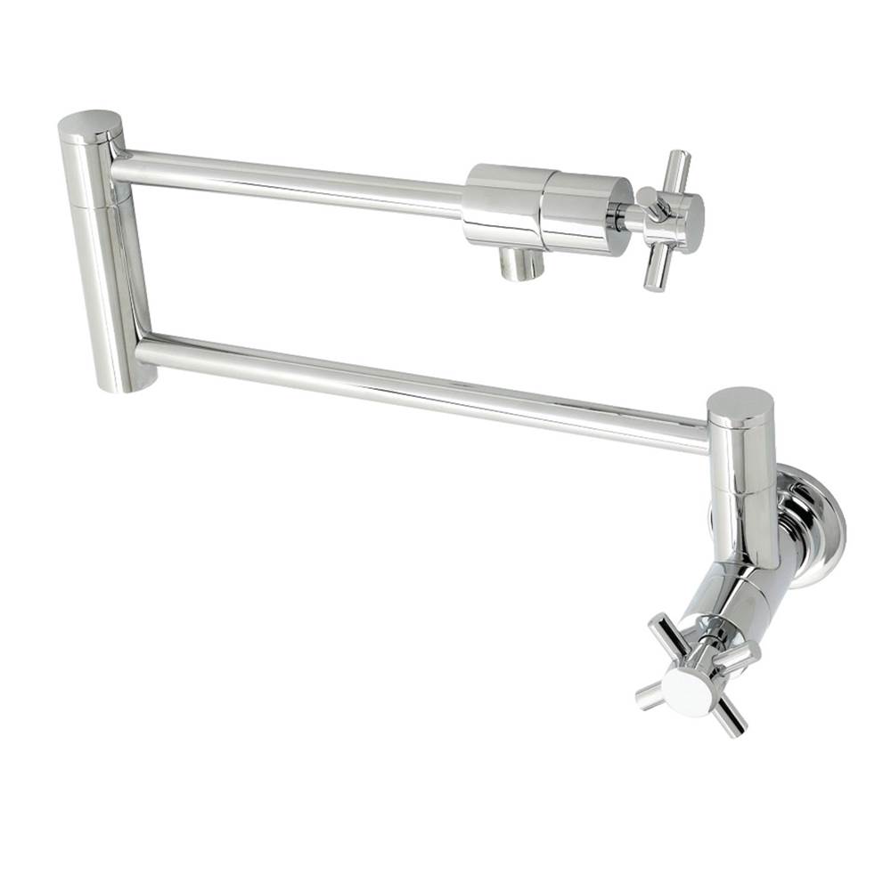 Kingston Brass Concord Wall Mount Pot Filler, Polished Chrome