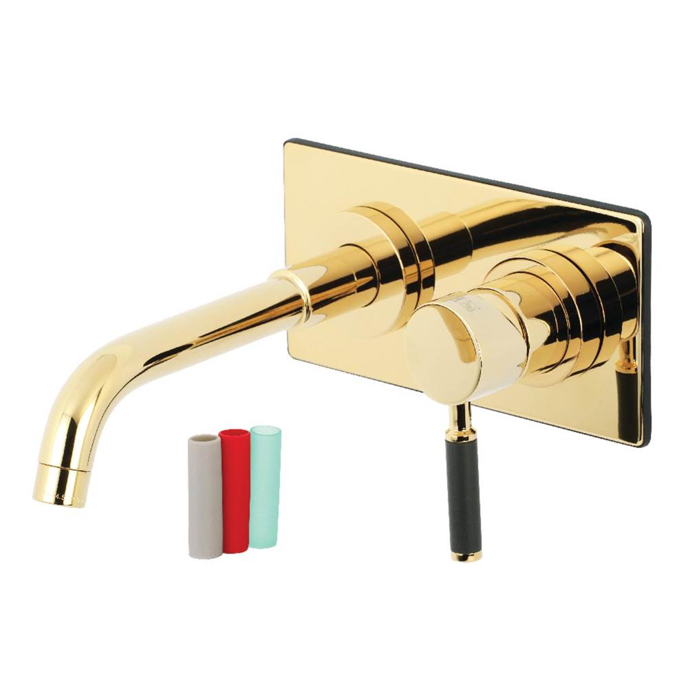 Kingston Brass Kaiser Single-Handle Wall Mount Bathroom Faucet, Polished Brass