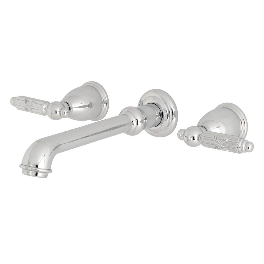 Kingston Brass Georgian Two-Handle Wall Mount Bathroom Faucet, Polished Chrome