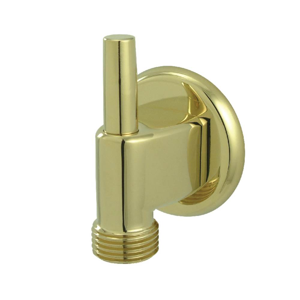 Kingston Brass Showerscape Wall Mount Supply Elbow with Pin Wall Hook, Polished Brass