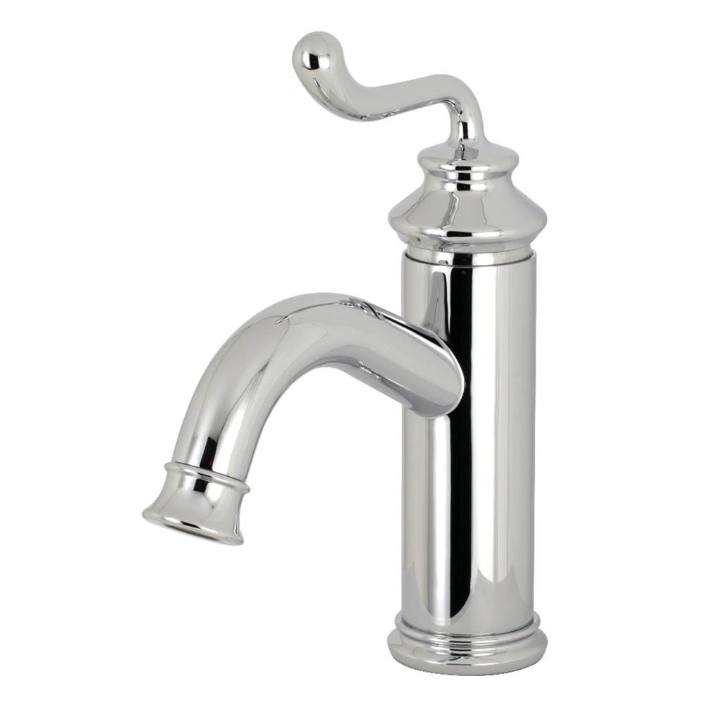 Kingston Brass Fauceture Royale Single-Handle Bathroom Faucet with Push Pop-Up, Polished Chrome