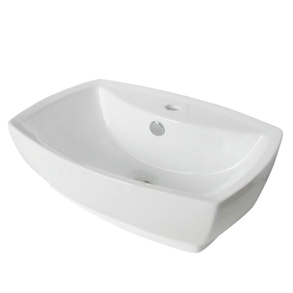 Kingston Brass Fauceture Marquis Vessel Sink, White