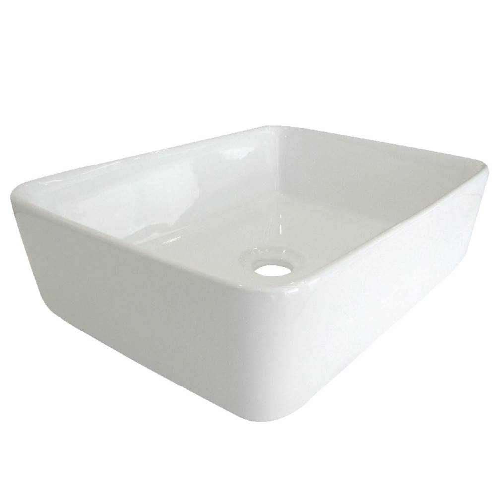Kingston Brass Fauceture French Petite Vessel Sink, White
