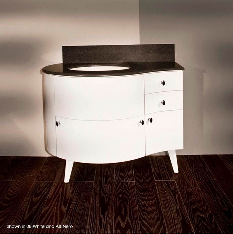 Lacava Free-standing wood base with three drawers and one door, washbasin on the left, 42''W, 21 1/2''D, 31 1/2''H