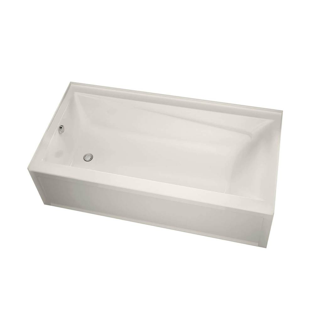 Maax Exhibit 7236 IFS Acrylic Alcove Right-Hand Drain Bathtub in Biscuit