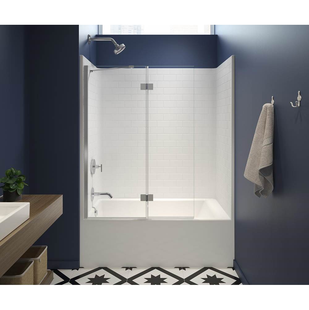 Maax 6032STT 60 x 33 AcrylX Alcove Right-Hand Drain One-Piece Tub Shower in White