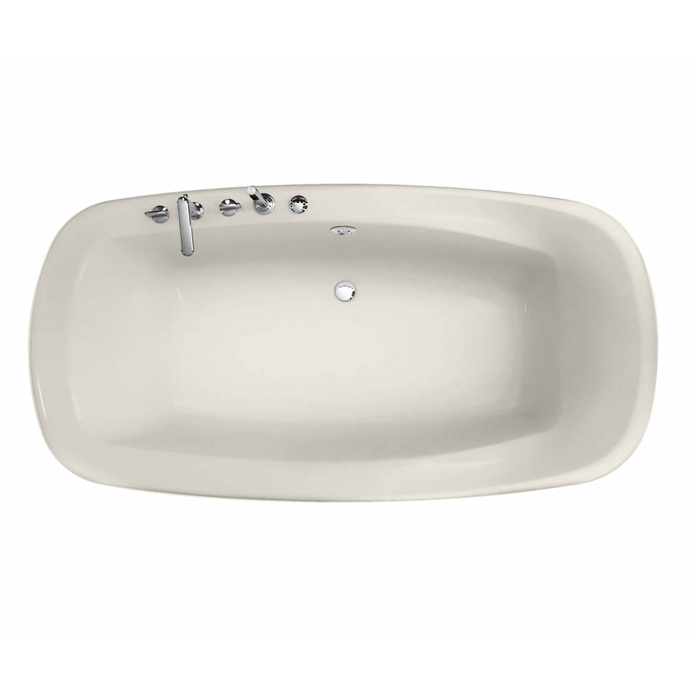 Maax Eterne 7236 Acrylic Drop-in Center Drain Hydromax Bathtub in Biscuit