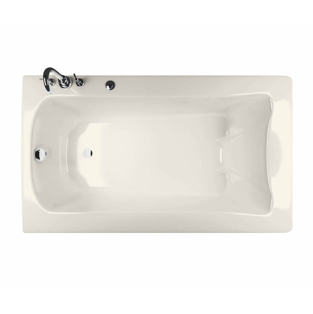Maax Release 6036 Acrylic Drop-in End Drain Bathtub in Biscuit