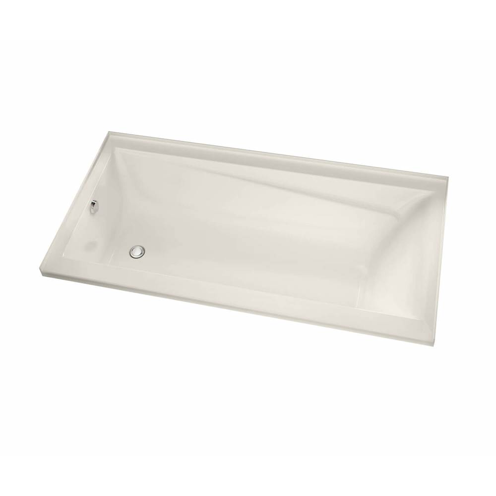Maax Exhibit 7236 IF Acrylic Alcove Right-Hand Drain Aeroeffect Bathtub in Biscuit