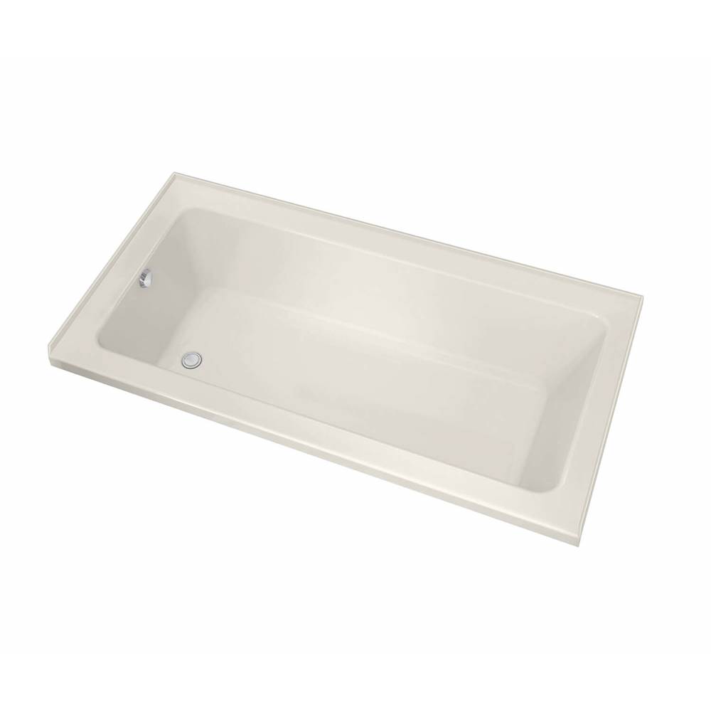 Maax Pose 6636 IF Acrylic Alcove Left-Hand Drain Combined Whirlpool & Aeroeffect Bathtub in Biscuit
