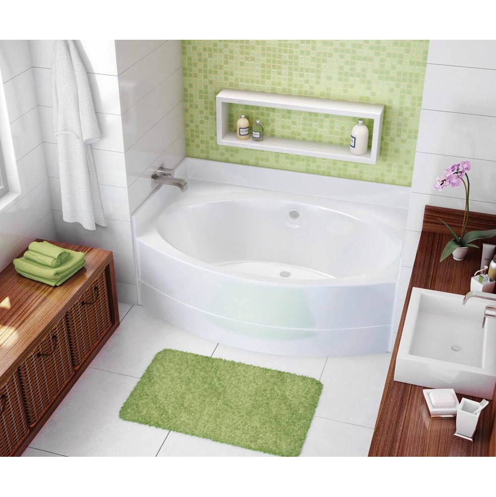 Maax VO6042 5 FT AcrylX Alcove Center Drain Whirlpool Bathtub in White