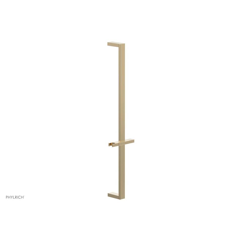 Phylrich Satin Brass 27'' Flat Adjustable Handshower Slide Bar With Holder
