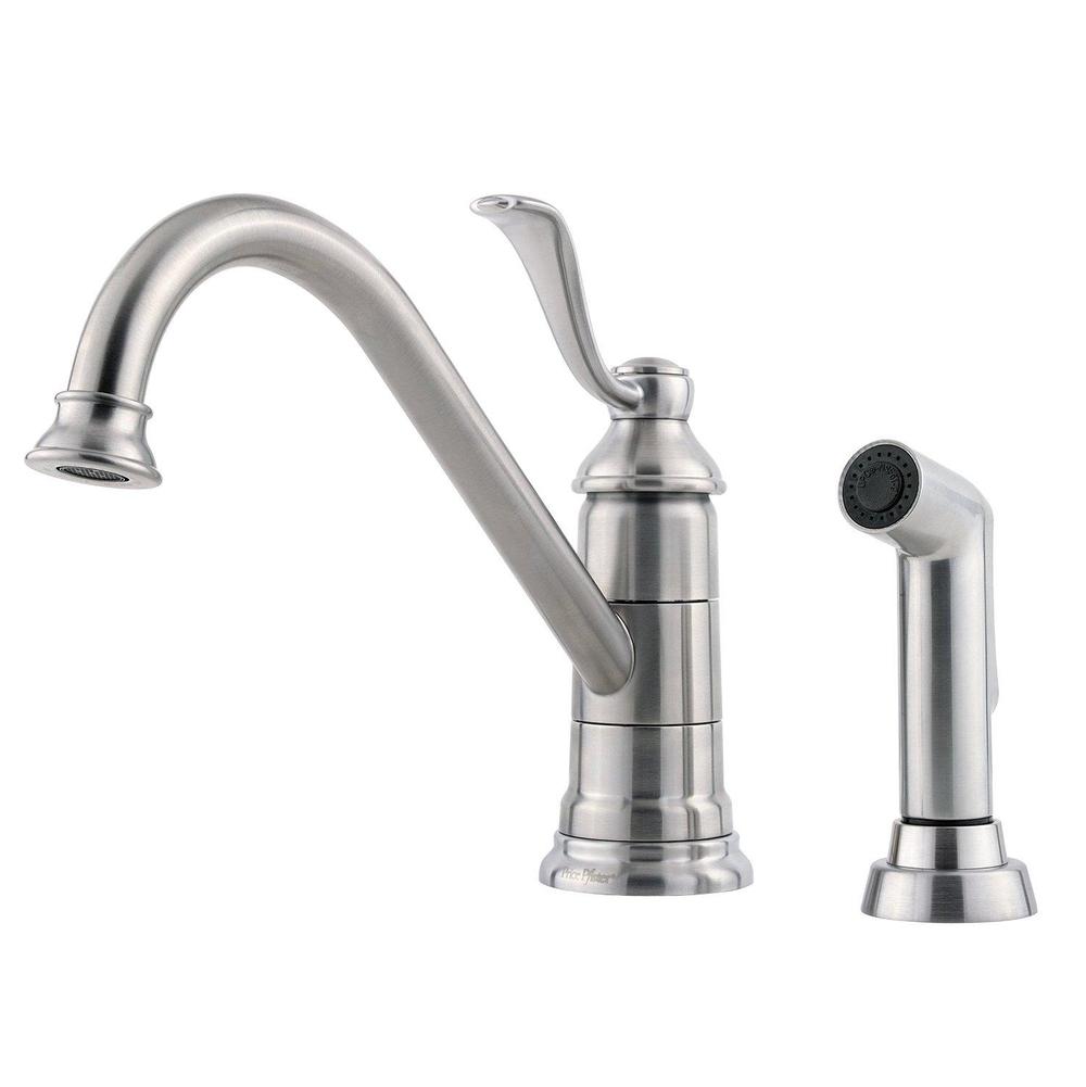 Pfister LG34-4PS0 - Stainless Steel - Single Handle Kitchen Faucet