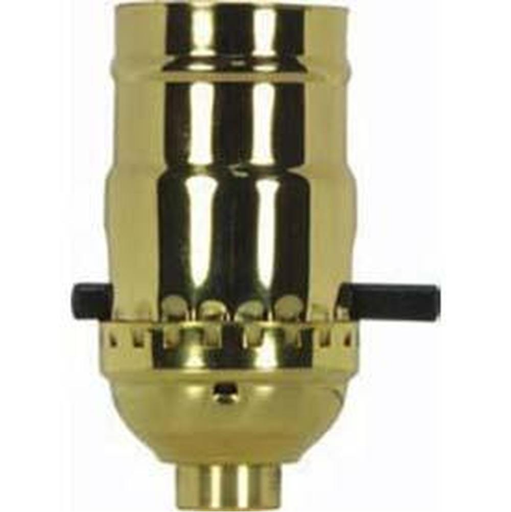 Satco Polished Solid Brass Push Thru Socket 1/8 Cap