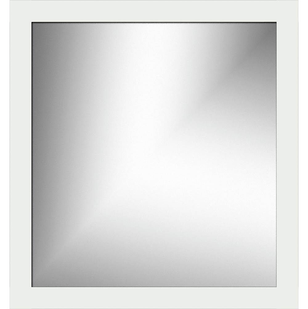 Strasser Woodenworks 30 X .75 X 32 Framed Mirror Non-Bev Square Powder Grey