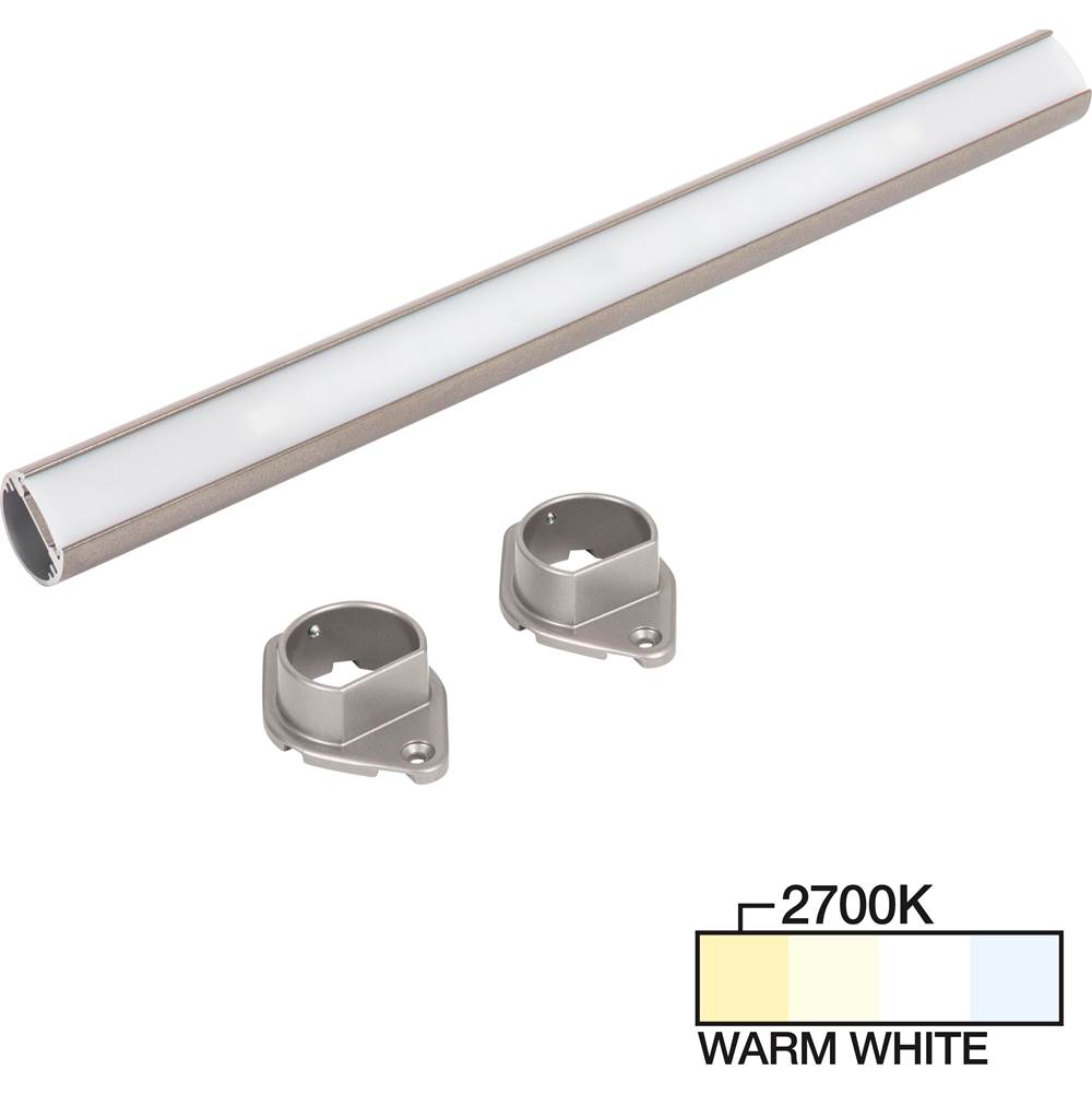 Task Lighting 24'' LED Lighted Closet Rod, Satin Nickel 2700K Warm White