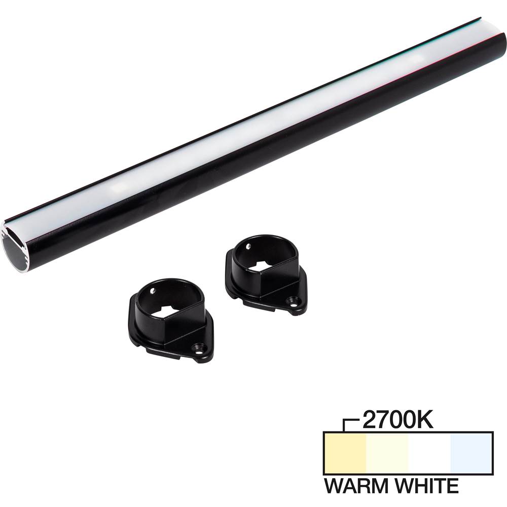 Task Lighting 48'' LED Lighted Closet Rod, Black 2700K Warm White
