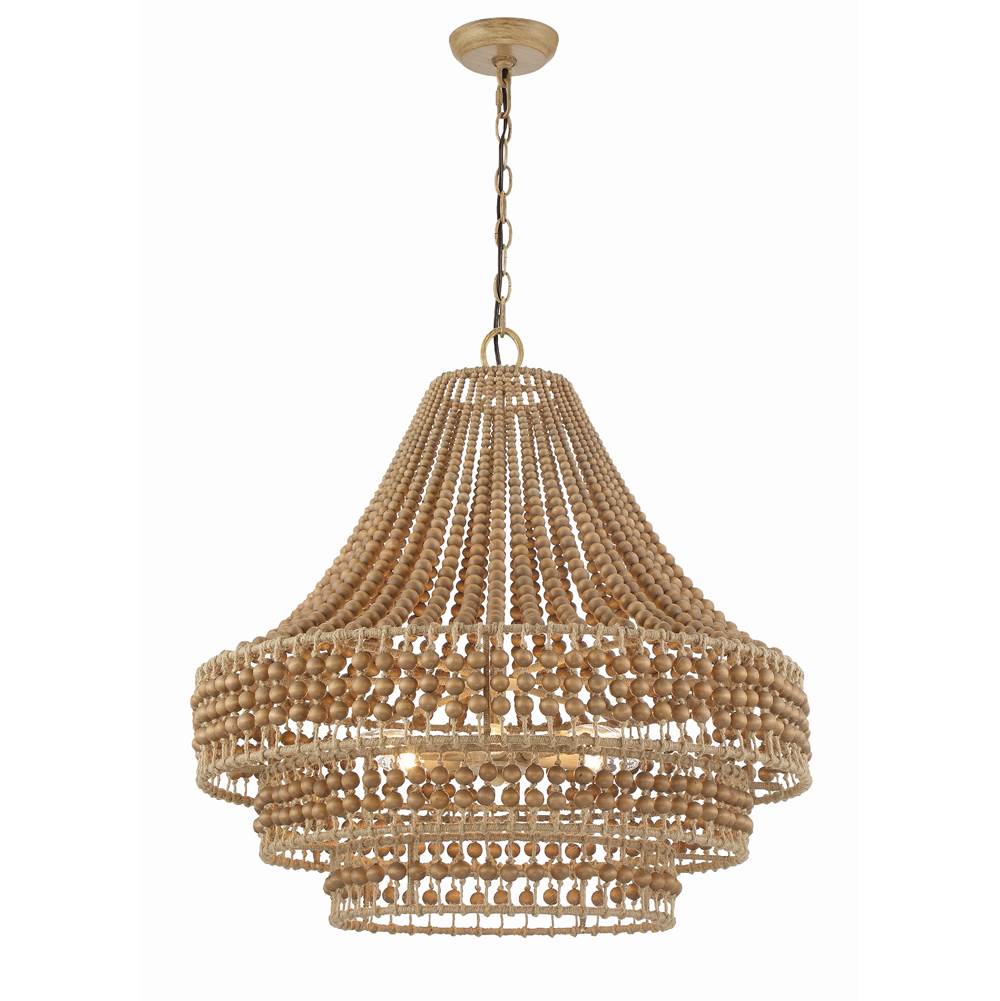Crystorama Silas 6 Light Burnished Silver Chandelier