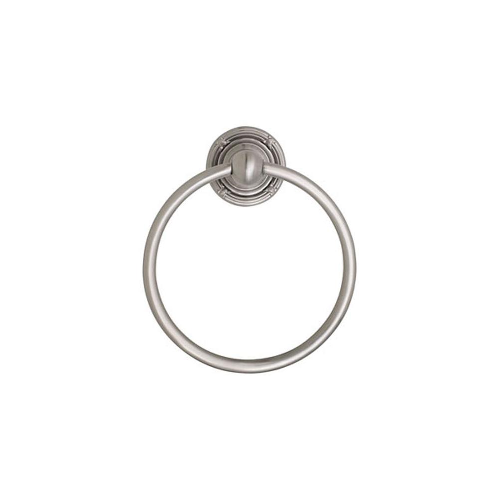 Emtek Brass Towel Ring, Rectangular Rosette, 6-7/8'', US7