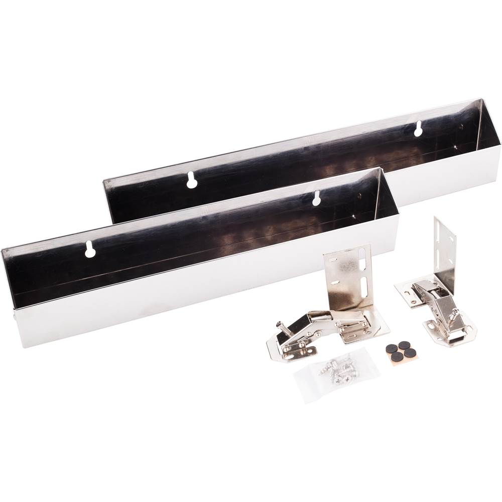 Hardware Resources 14'' Slim Depth Stainless Steel Tip-Out Tray Kit for Sink Front