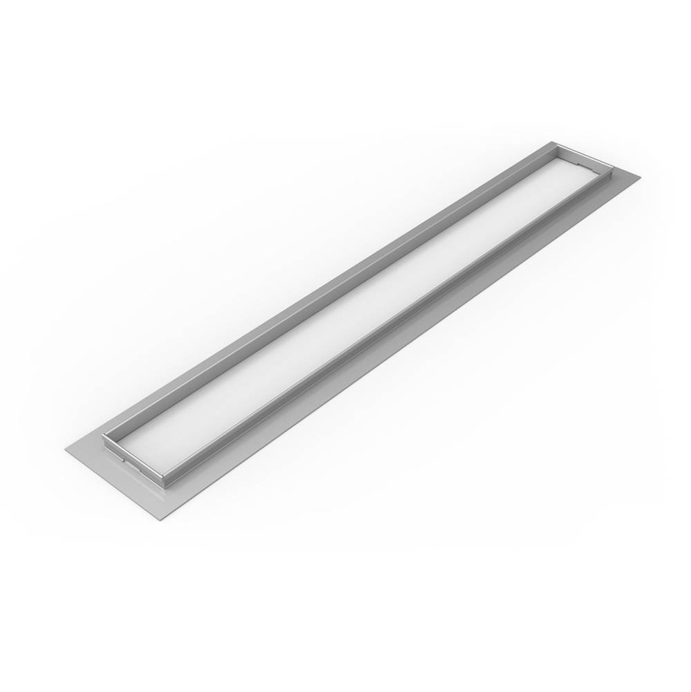 Infinity Drain 60'' Length x 1/2'' Height Clamping Collar in polished stainless for Universal Infinity Drain™