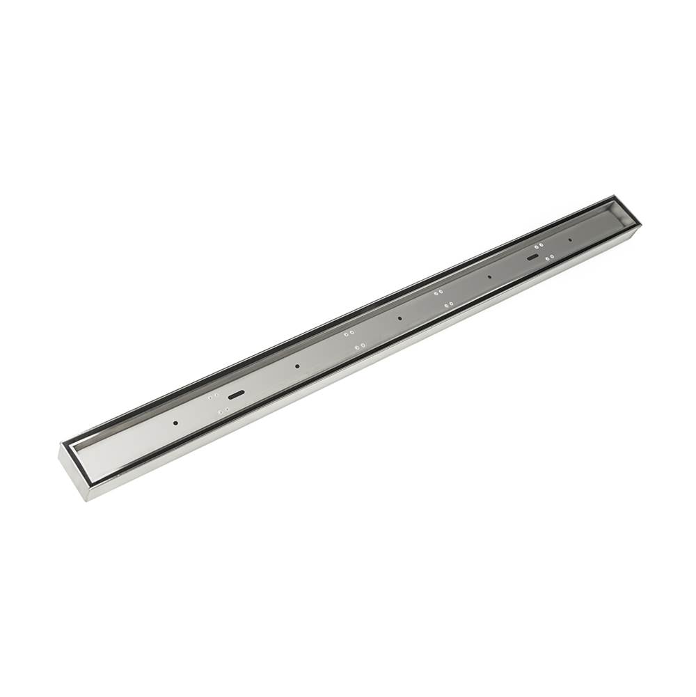 Infinity Drain 36'' FX Low Profile Series Complete Kit with Tile Insert Frame in Satin Stainless