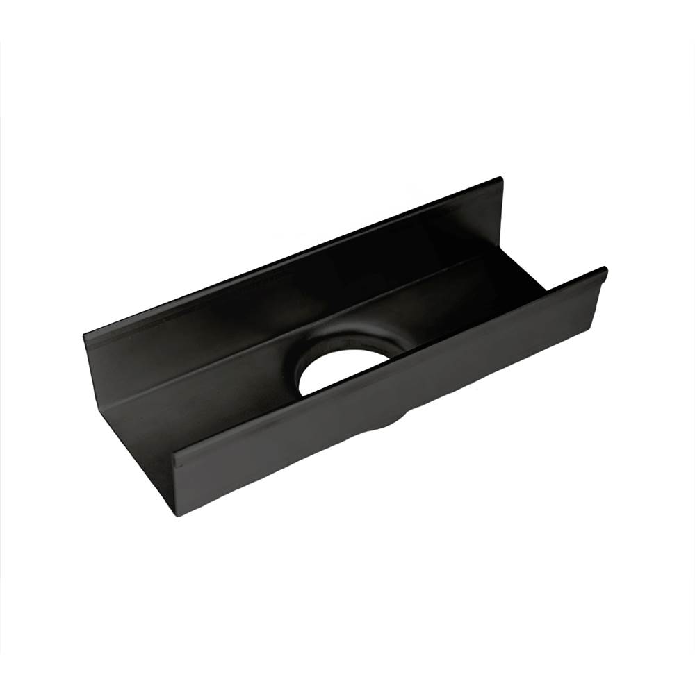Infinity Drain 8'' Stainless Steel Outlet Section for S-TIFAS 65 Series in Matte Black