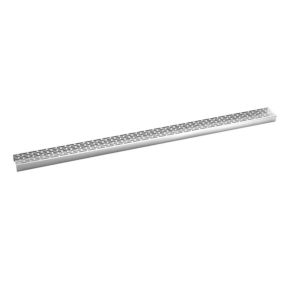 Infinity Drain 72'' Perforated Offset Slot Pattern Grate for S-LT 65 in Polished Stainless