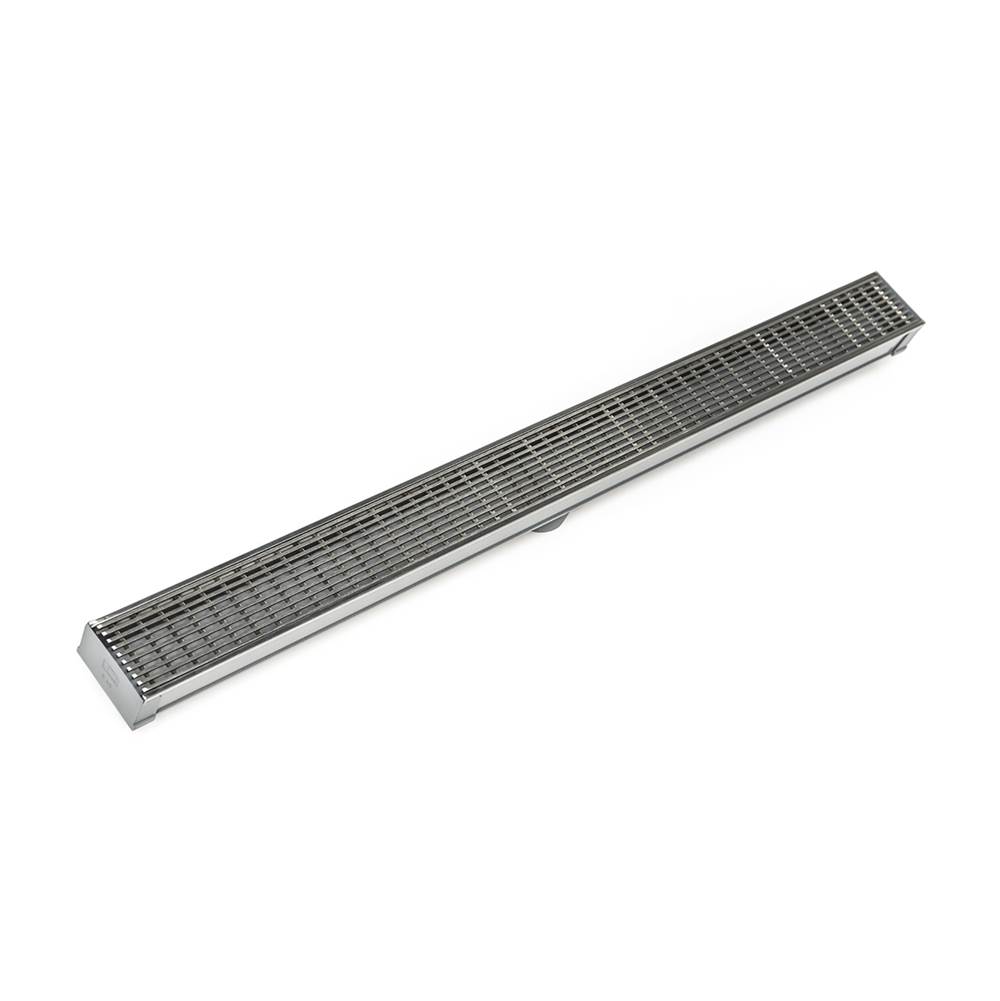 Infinity Drain 72'' S-PVC Series Complete Kit with 2 1/2'' Wedge Wire Grate in Satin Stainless