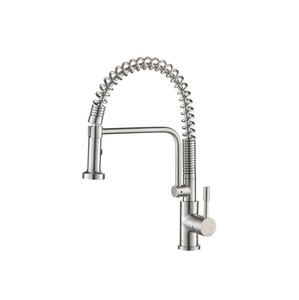 Isenberg Caso - Semi-Professional Dual Spray Stainless Steel Kitchen Faucet With Pull Out