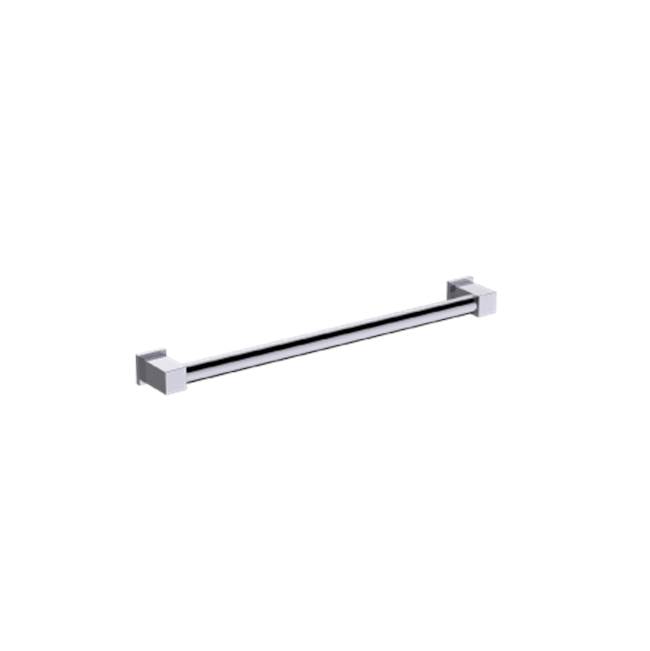 Kartners 9800 Series  12-inch Round Grab Bar with Square Ends-Polished Chrome