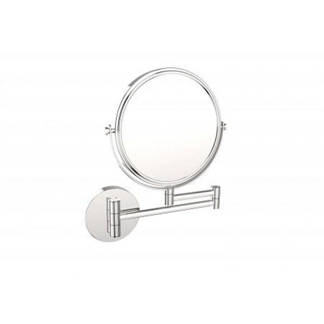Kartners Mirror - 8.5-inch Round Wall Mounted Mirror-Brushed Nickel