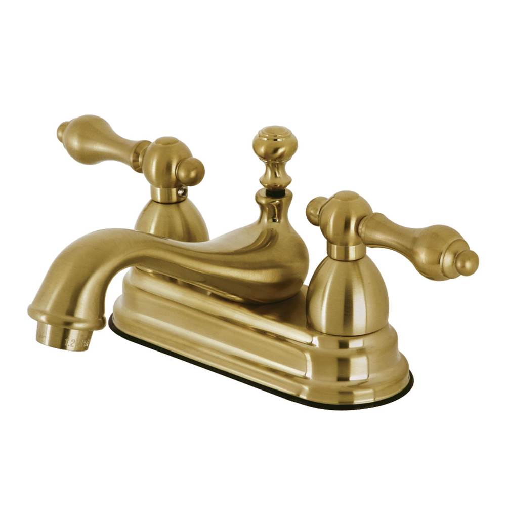 Kingston Brass 4 in. Centerset Bathroom Faucet, Brushed Brass