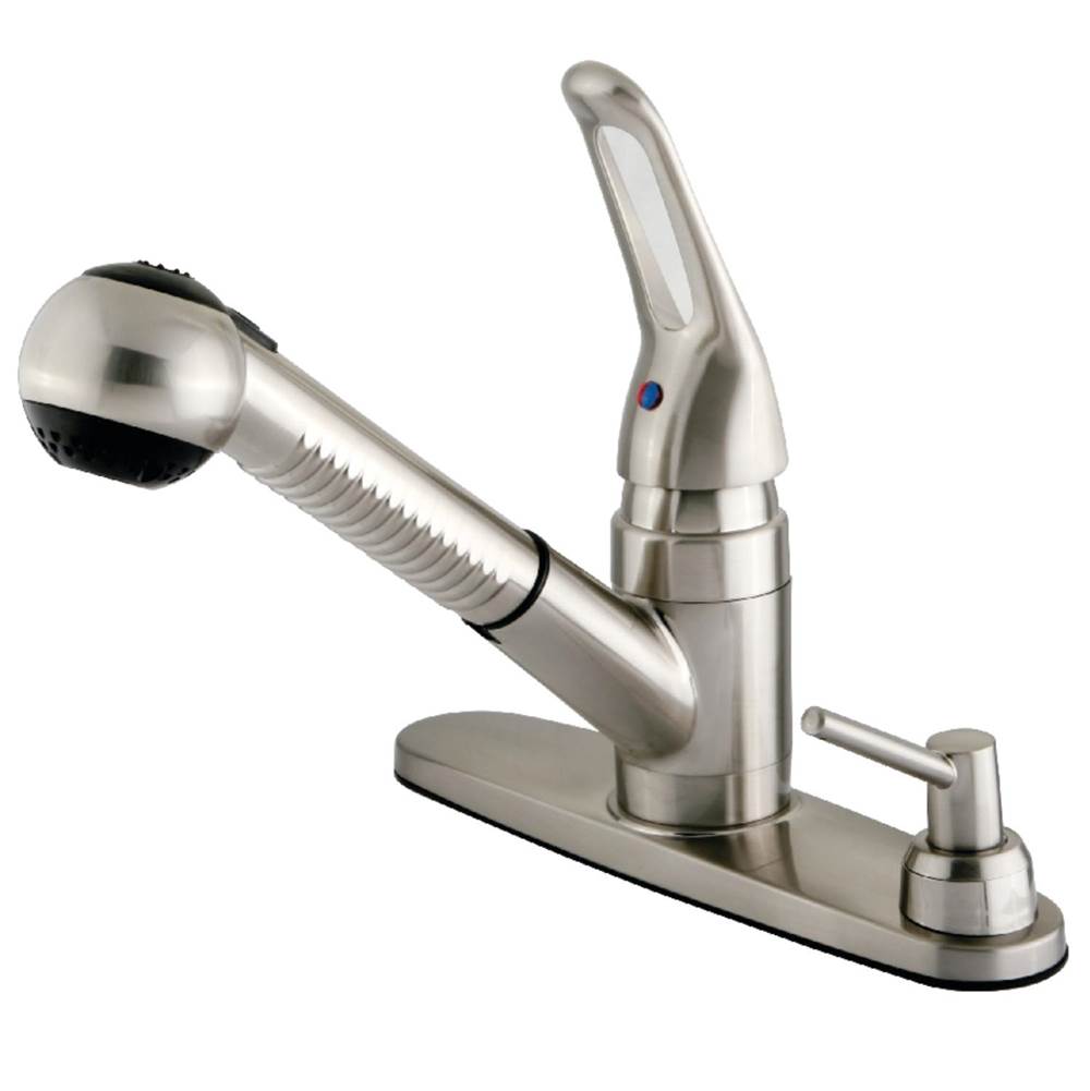 Kingston Brass Pull-Out Kitchen Faucet, Brushed Nickel