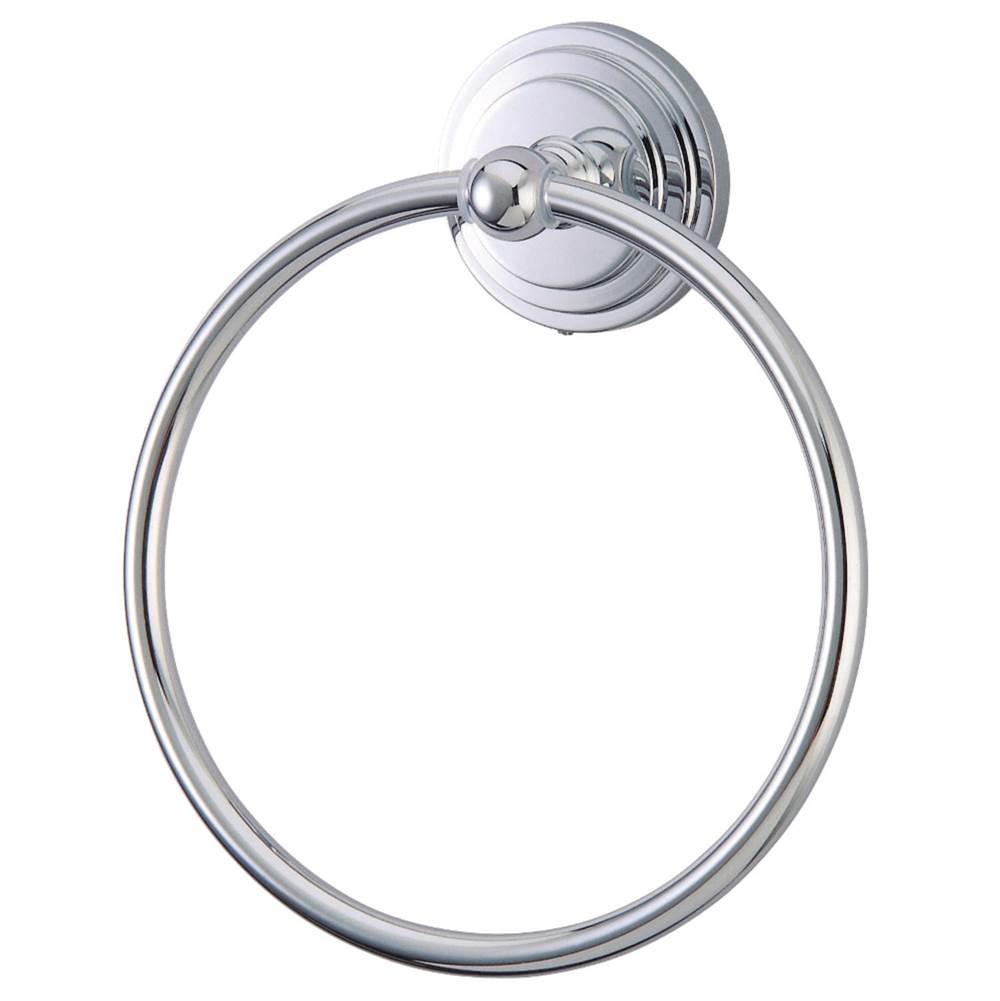 Kingston Brass Milano Towel Ring, Polished Chrome