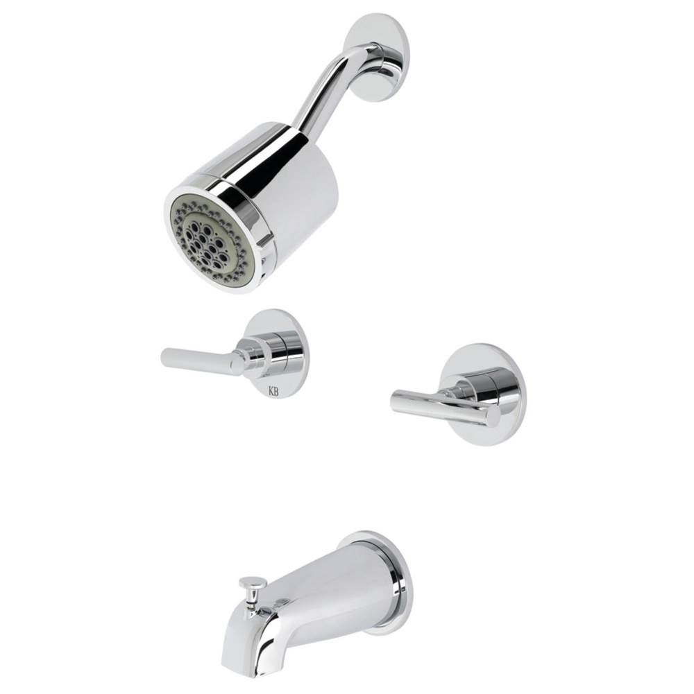 Kingston Brass Manhattan Two-Handle Tub and Shower Faucet, Polished Chrome