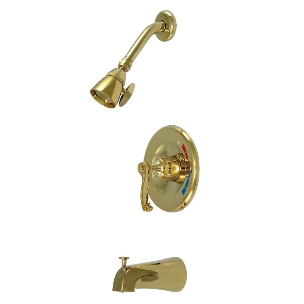 Kingston Brass Royale Tub & Shower Faucet, Polished Brass
