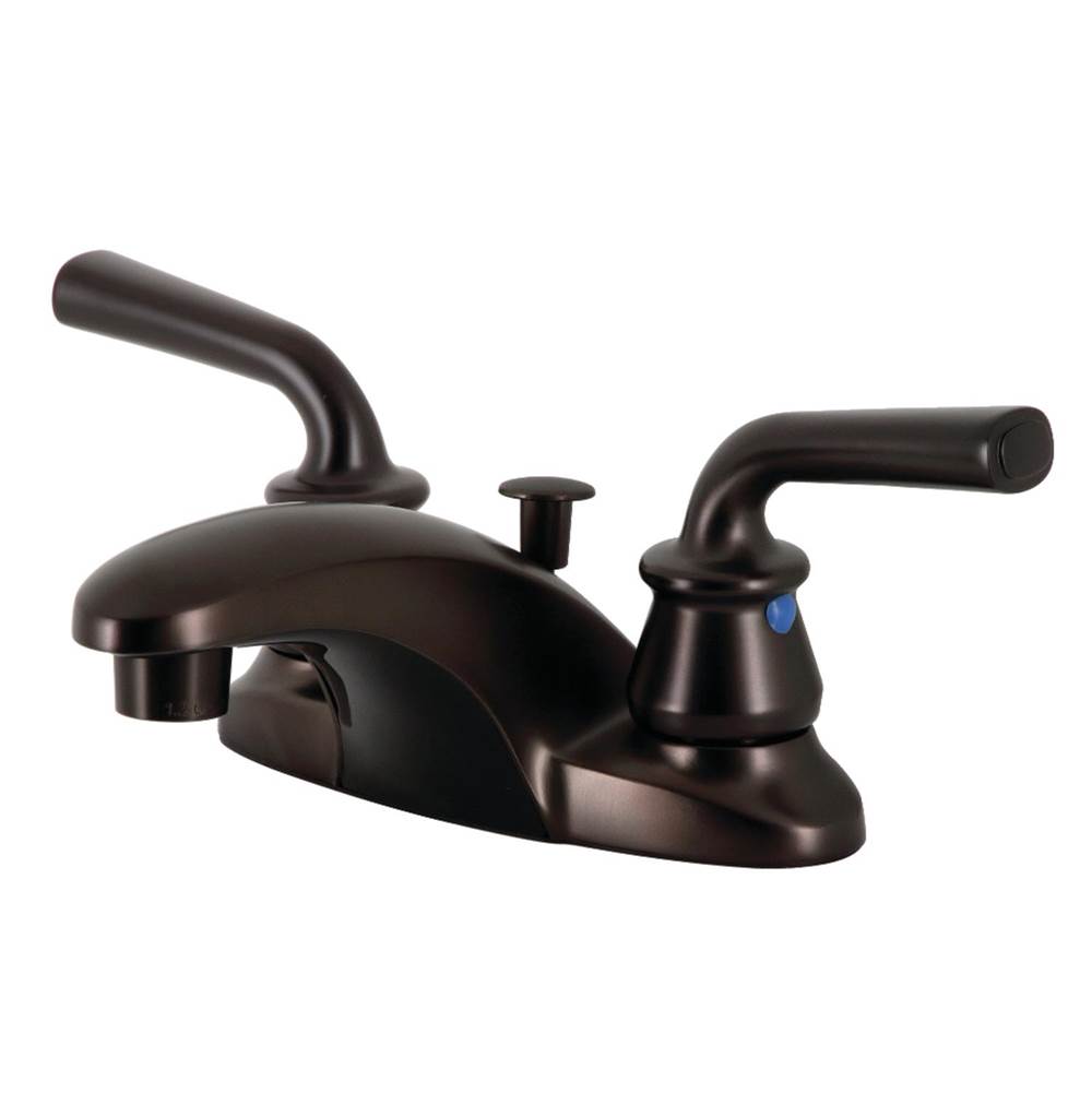 Kingston Brass Kingston Brass FB625RXL Restoration 4-Inch Centerset Bathroom Faucet with Pop-Up Drain, Oil Rubbed Bronze
