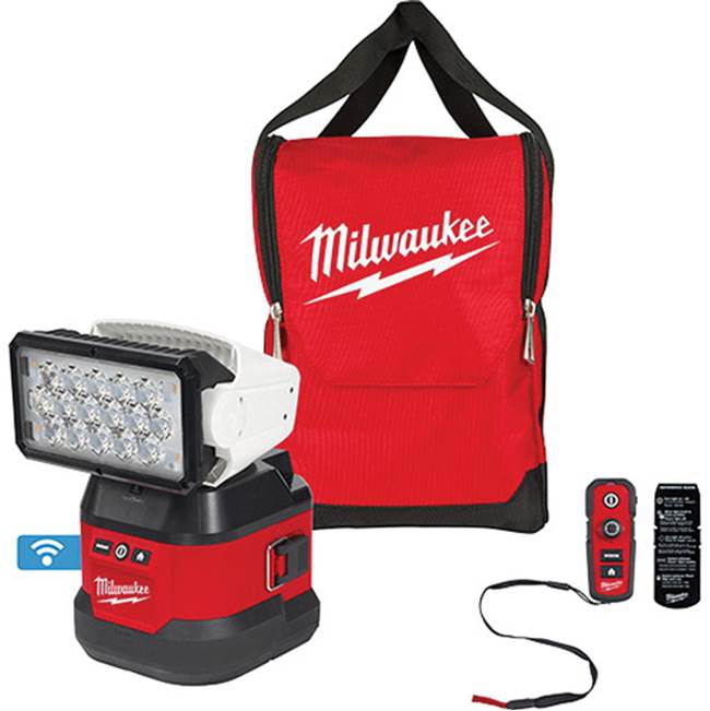 Milwaukee Tool M18 Utility Remote Control Search Light, With Portable Base
